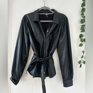 Paige Faux Leather Shacket
